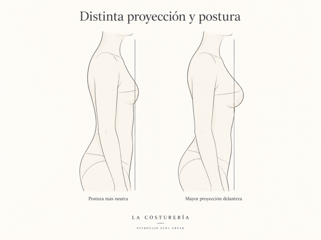 Diferencias de postura y equilibrio corporal aplicadas al patronaje a medida