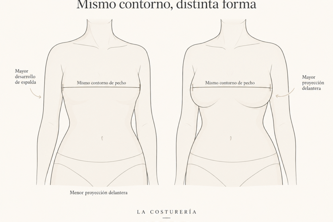 Dos cuerpos con las mismas medidas pueden necesitar patrones diferentes
