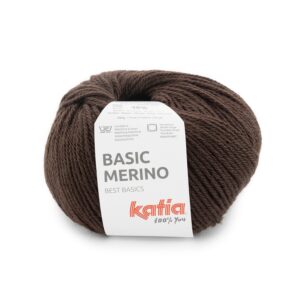 Ovillo Katia Basic Merino color 106 marrón chocolate