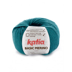 Ovillo Katia Basic Merino color 81 verde azulado