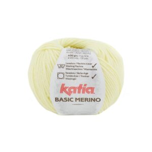 Ovillo Katia Basic Merino color 84 amarillo pastel