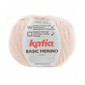 Ovillo Katia Basic Merino color 87 rosa muy claro