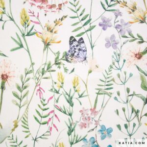 Tela Katia Canvas Panama Butterfly & Dandelion 2306-2