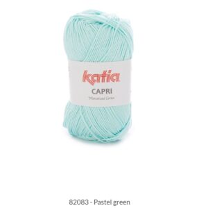 Ovillo Katia Capri color 82083 verde blanquecino
