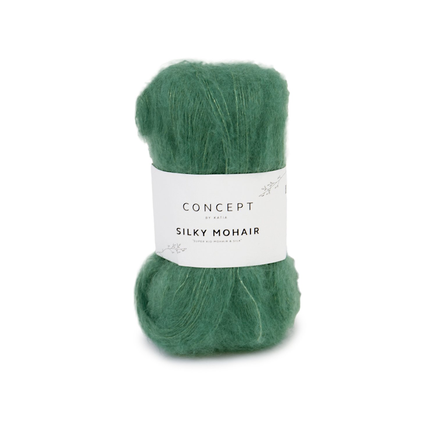 Ovillo Katia Concept Silky Mohair color 123 Verde