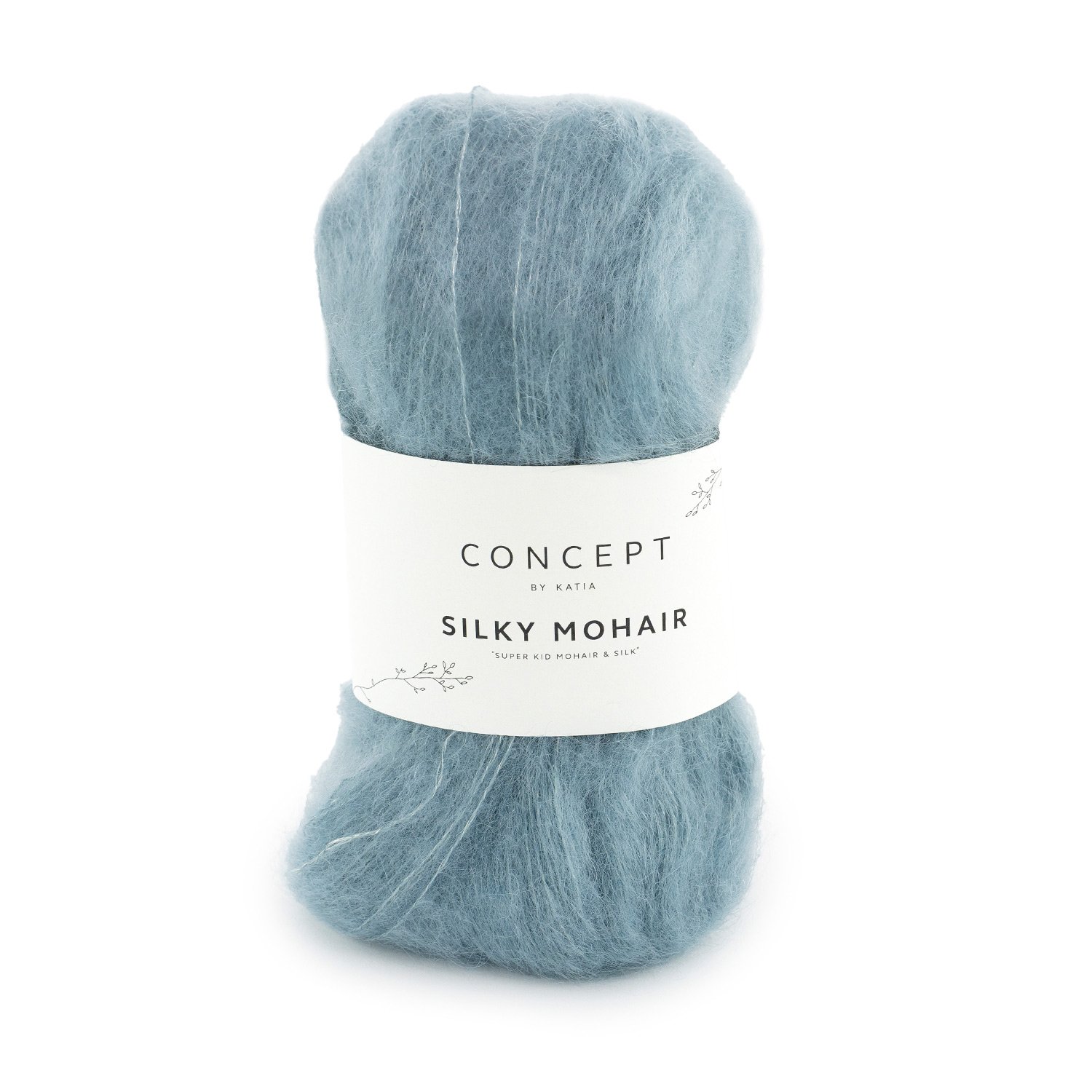 Ovillo Katia Concept Silky Mohair color 130 Azul acero