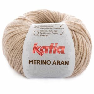 Ovillo Katia Merino Aran color 10 beige claro