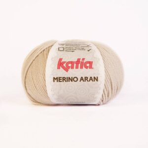 Ovillo Katia Merino Aran color 11 beige muy claro