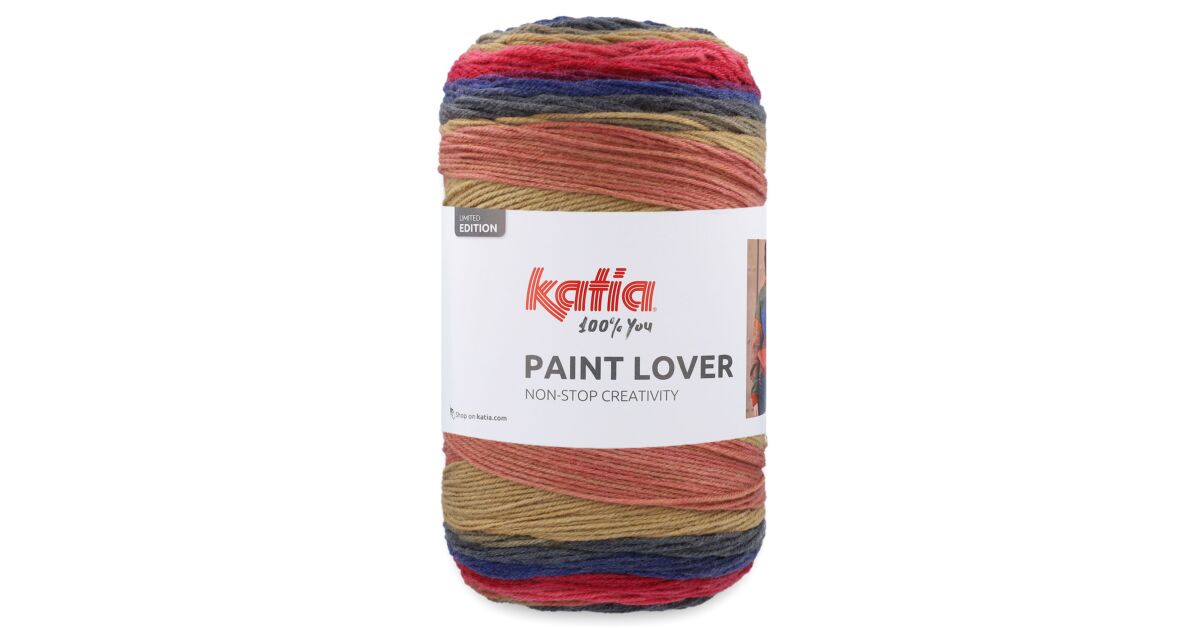 Katia Paint Lover 504 rojo, camel y negro