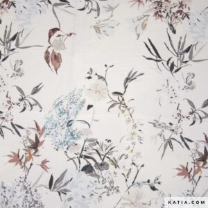 Tela Katia Rayon Satin Orient Express Flowers 2359-4