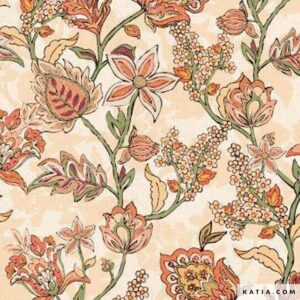 Tela Katia Recycled Canvas Romantics Flowers 2219-15
