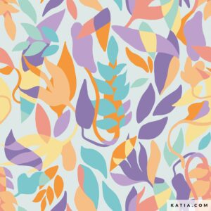 Tela Katia Summer Sweat Abstract Leaves 2008-27