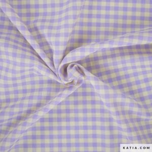 Tela Katia Vichy Gingham Little Lilac & Corn 2303-8