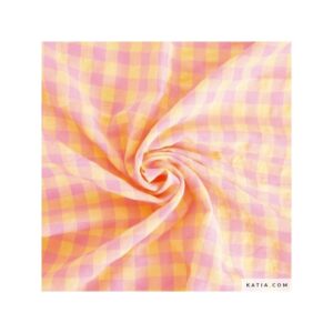 Tela Katia Vichy Gingham Pink & Yellow 2221-3