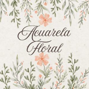 Curso de Acuarela Floral, donde se muestra el resultado de un dibujo de Alumnas pintado con diseños florales en acuarela durante curso presencial en Madrid