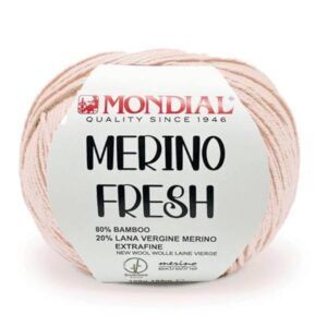 MERINO FRESH de Mondial. Ovillo de color rosa Cod.374