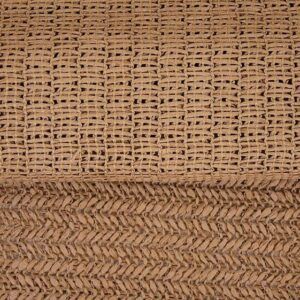 Tejido de Papel Rafia 100% Celulosa, Varios diseños, 60cm de Ancho, 420gr/mt2, para Bolsos, Sombreros, Cestas y Accesorios Artesanales. 1 metro (Natural)