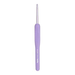 Tulip Etimo Murasaki Ganchillo de Crochet - Gancho Ergonómico de Aluminio con Empuñadura Suave, Punta Ligera y Suave para Todo Tipo de Hilos, Mango Morado, 5.00mm - 1 Pieza