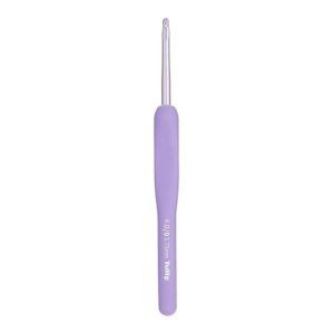 Tulip Etimo Murasaki Ganchillo de Crochet - Gancho Ergonómico de Aluminio con Empuñadura Suave, Punta Ligera y Suave para Todo Tipo de Hilos, Mango Morado, 5.50mm - 1 Pieza