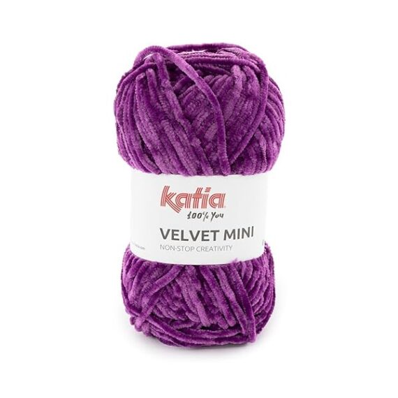 VELVET MINI de Katia en ovillos de 50 gramos y 75 metros. (226 - Violeta oscuro)