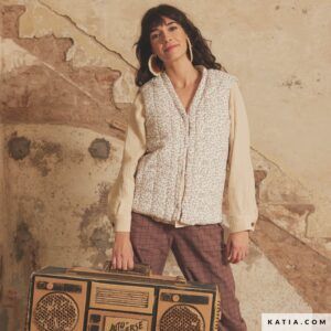 ela de muselina acolchada con estampado floral y doble capa de guata y muselina de algodón. Ideal para confección de ropa, accesorios y decoración de hogar