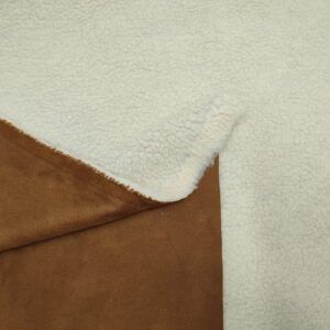 Tela de antelina de doble cara por metros. Ideal para chaquetas, abrigos y accesorios de invierno. Suave, cálida reversible y fácil de coser sin dobladillo.